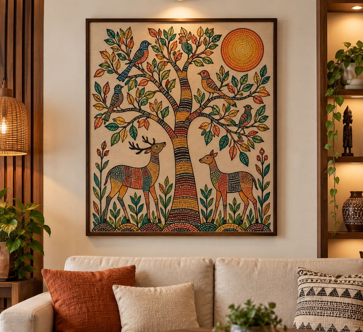 Gond Art Canvas Painting