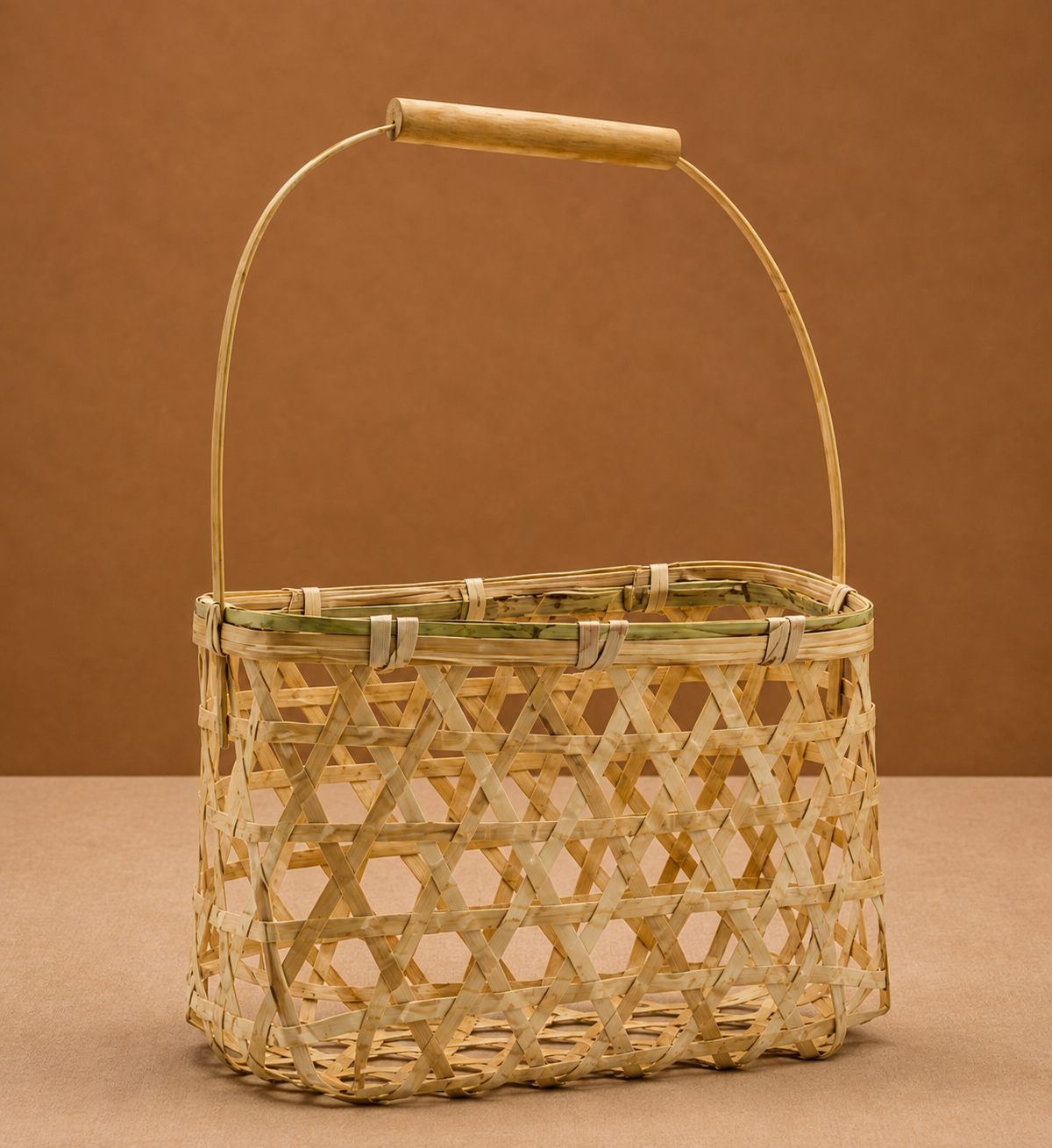 Bamboo Basket with Handle