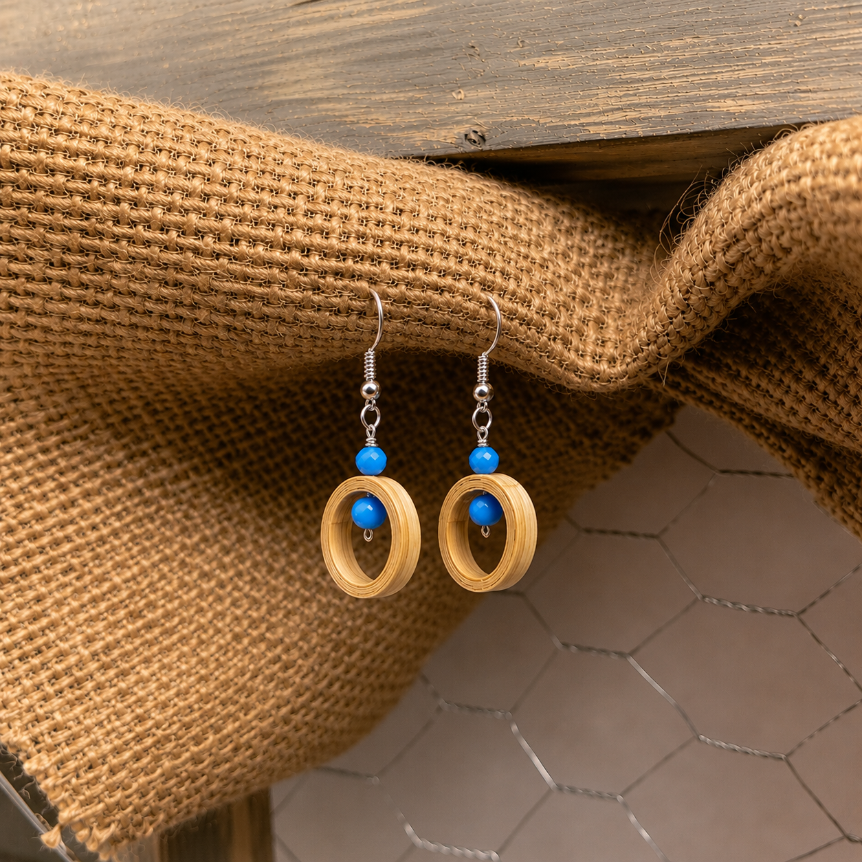 Shabari Naturals Bamboo Earring - Oval with Bead
