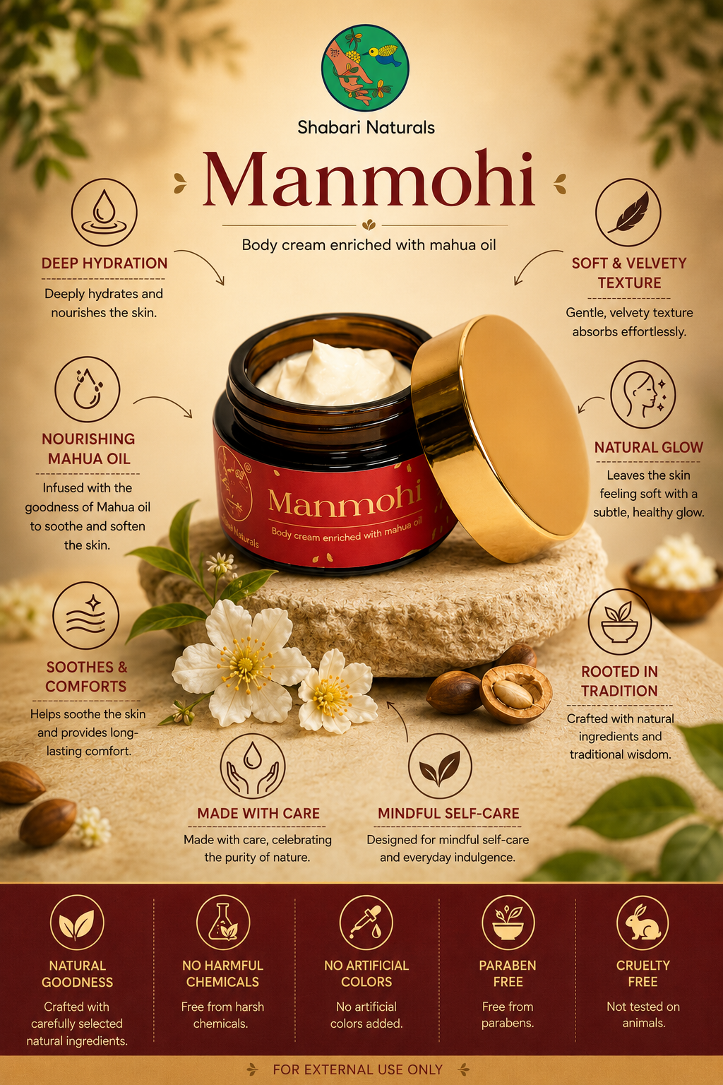 Manmohi - Body Cream Enriched With Mahua Oil