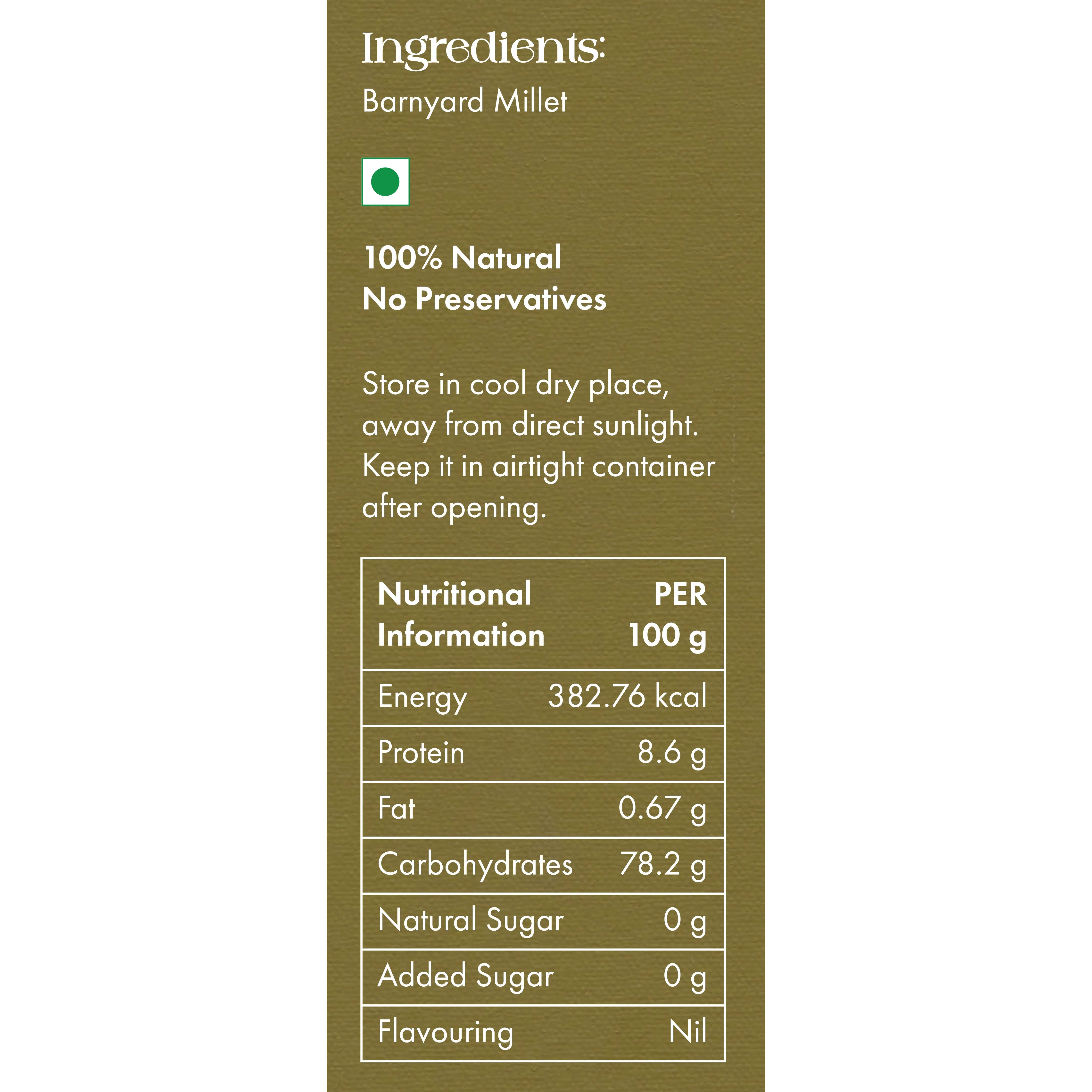 Varai / Bhagar / Barnyard Millet