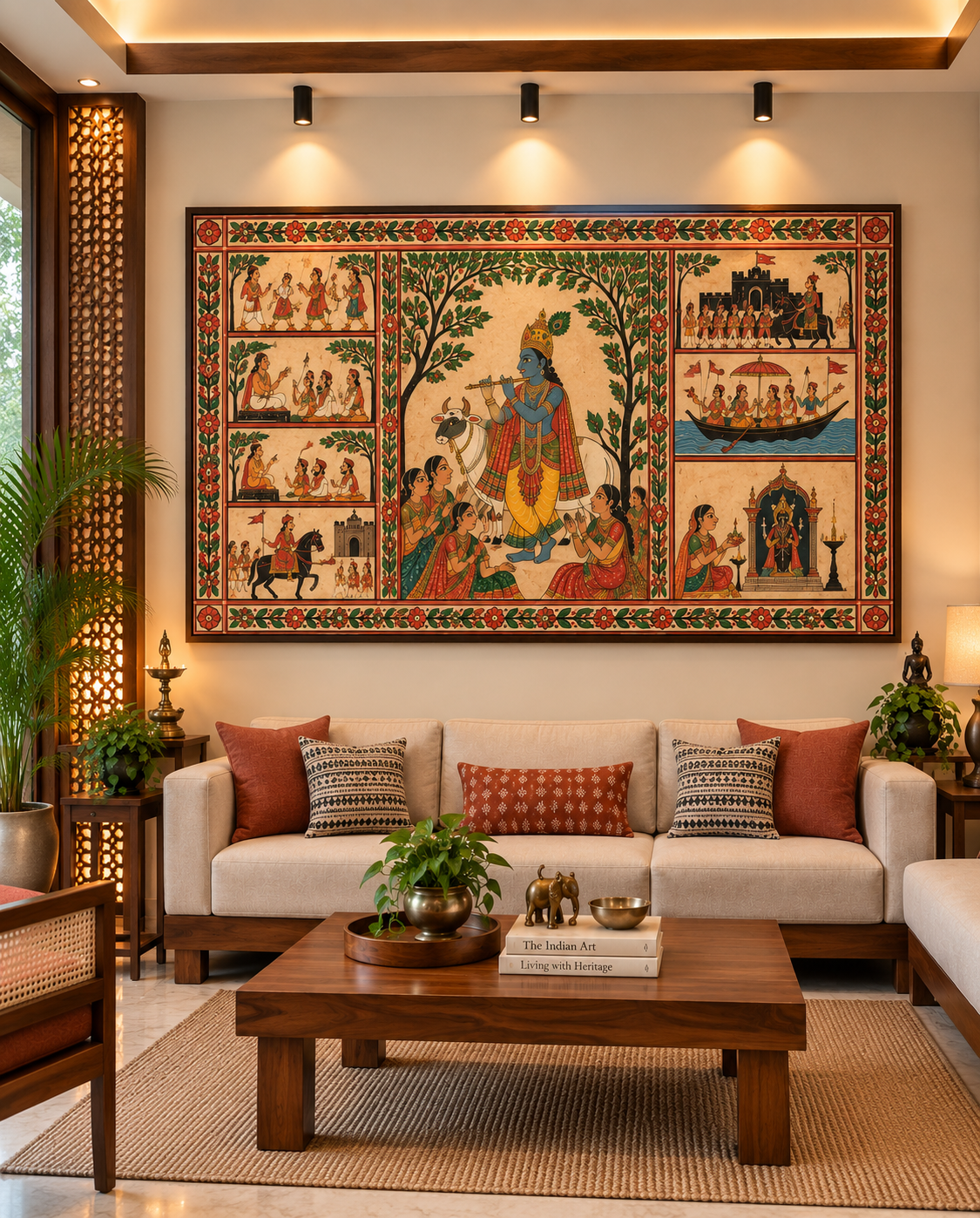 Chitrakathi Art Canvas Painting